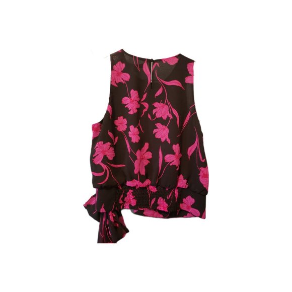 🍋Banana Republic Floral Sleeveless Top with Side Bow - Picture 2 of 11